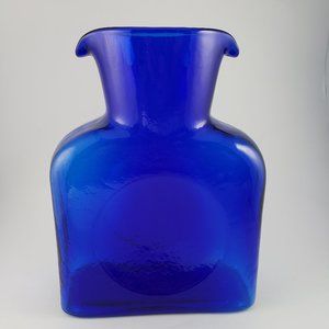 BLENKO  Cobalt Blue Two Spout Water Pitcher/Vase